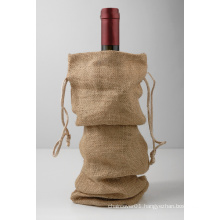 Burlap Wine Bag